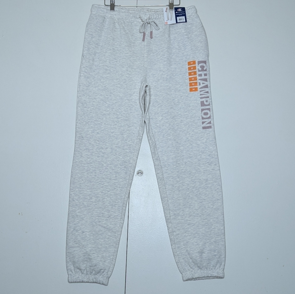 Champion Fleece Boyfriend Jogger Sweatpant Oatmeal Heather NWT Size Medium